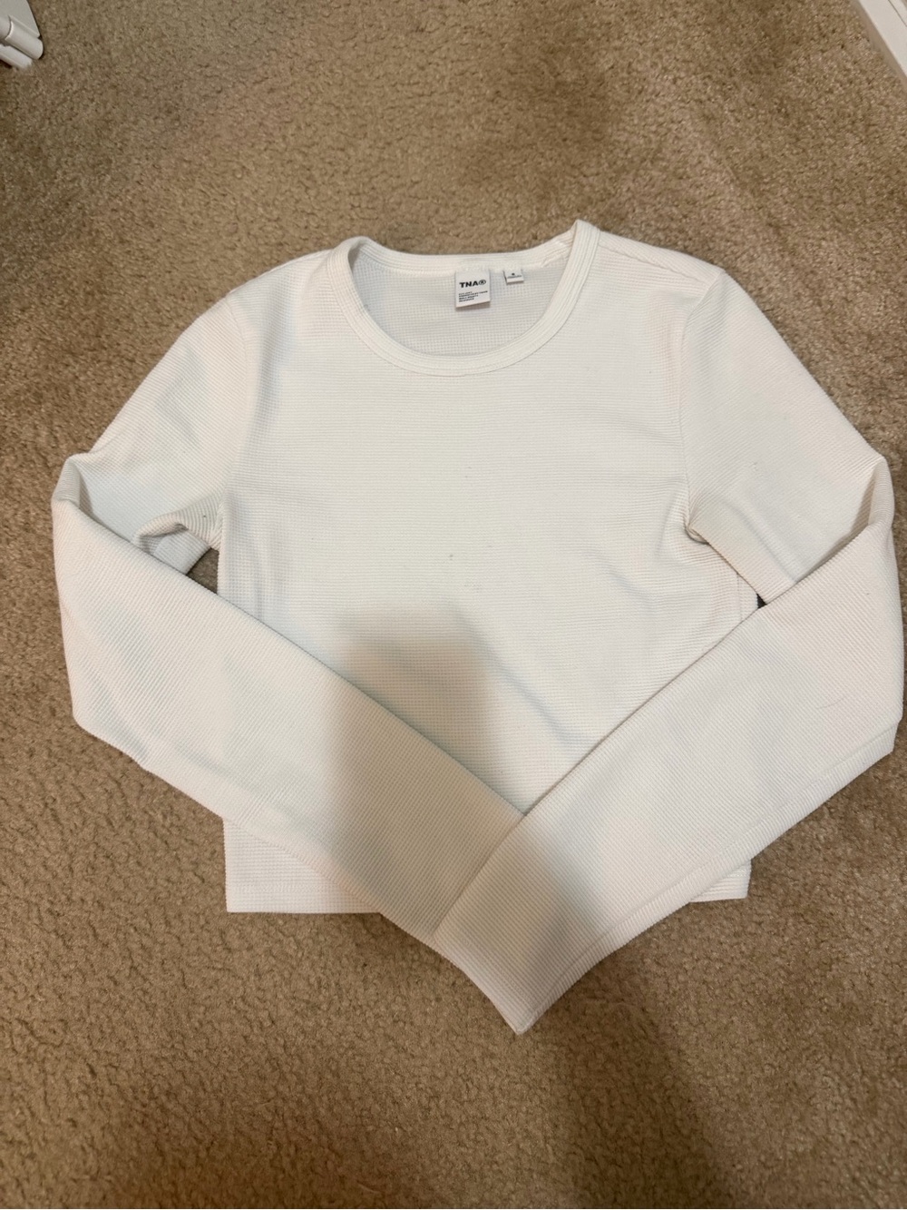 Aritzia TNA waffle knit longsleeve